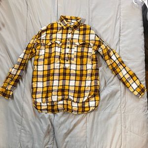 yellow old navy flannel